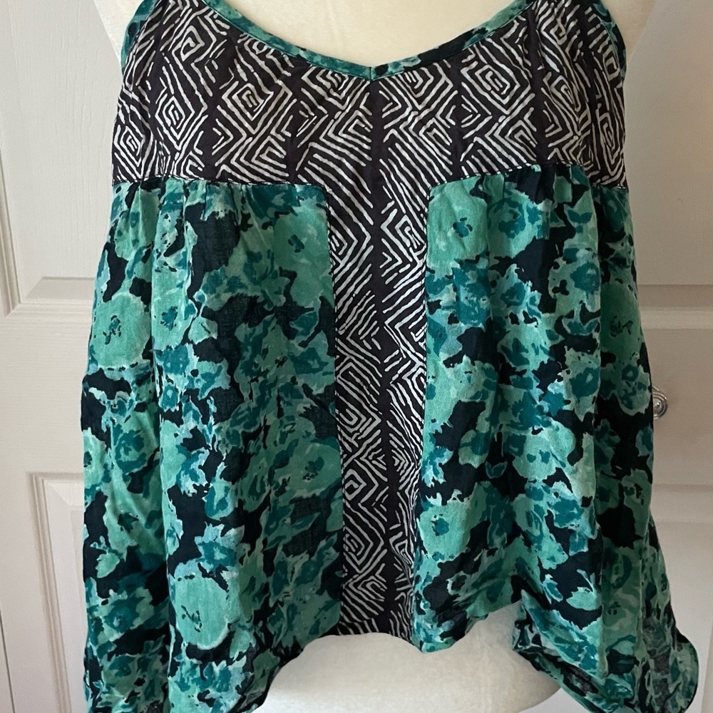 Volcom Better Day woven tank top Teal Tie Dye print size M - Picture 7 of 8